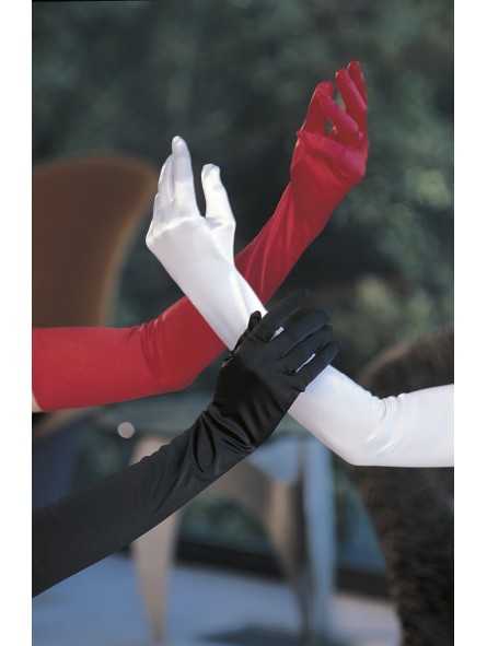 Luxurious stretchy satin spandex gloves
