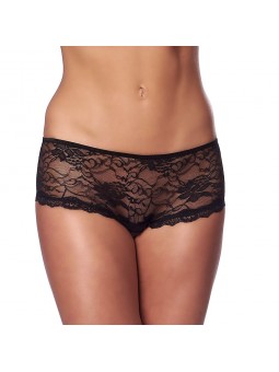 Spicy Open Back Black Crotch less Briefs