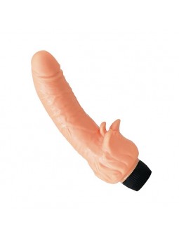 Vinyl Vibrator With Clitoral Stimulator