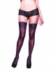 Sheer thigh high stockings with stay up silicone lace top