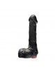 BLACK VIBRATING 7 INCH COCK W/BALLS