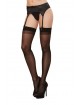 Black One Size Moulin Seamed Stockings