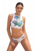 White Bali Print Two Piece Swimsuit
