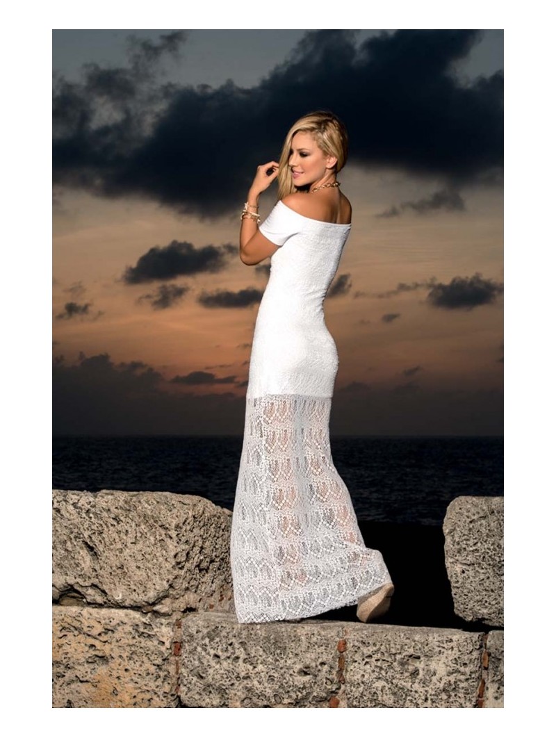 White Lace Long Dress