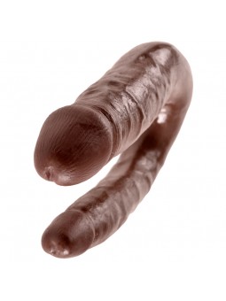 King Cock Small Brown Double Trouble Dildo