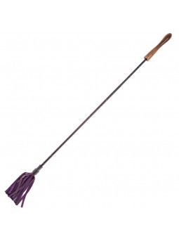 Riding Crop With Wooden Handle Purple