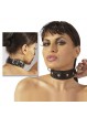 Leather Collar With Stud Detail