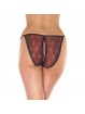 Red And Black Tanga Open Brief