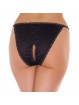 Black Crotchless Tanga