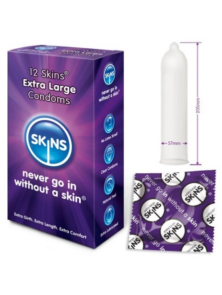 Skins Condoms Extra Large 12 Pack Skins Condoms Extra Large 12 Pack