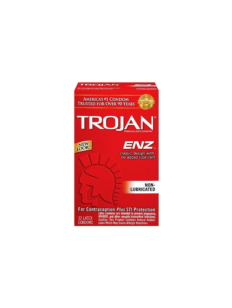 Trojan Regular Condoms 12 Pack Non Lube