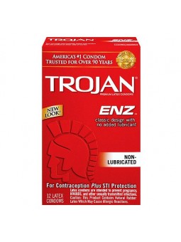 Trojan Regular Condoms 12 Pack Non Lube