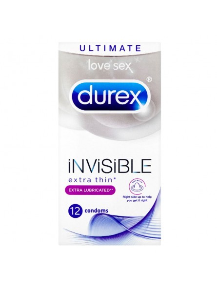 Durex Invisible Extra Lubricated 12 Pack