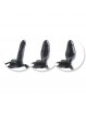 Inflatable Vibrating 6 Inch Strap-On Black