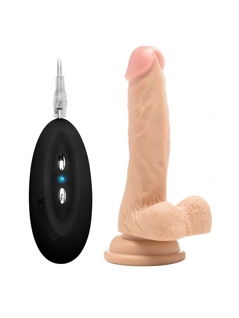 7 Inch Vibrating Realistic Cock With Scrotum