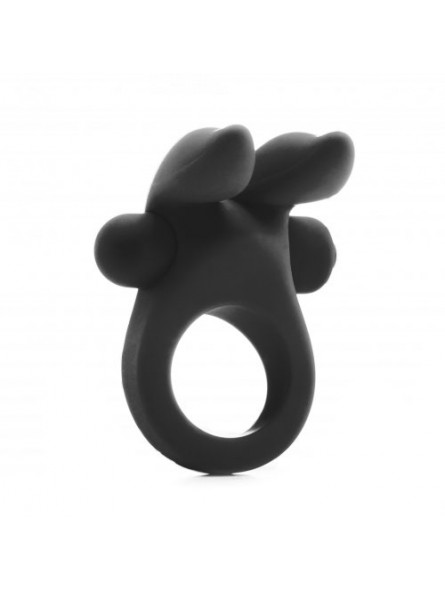 Rabbit Vibrating Cockring Black