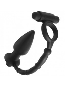 Dual Cock Ring And Anal Plug Vibrator