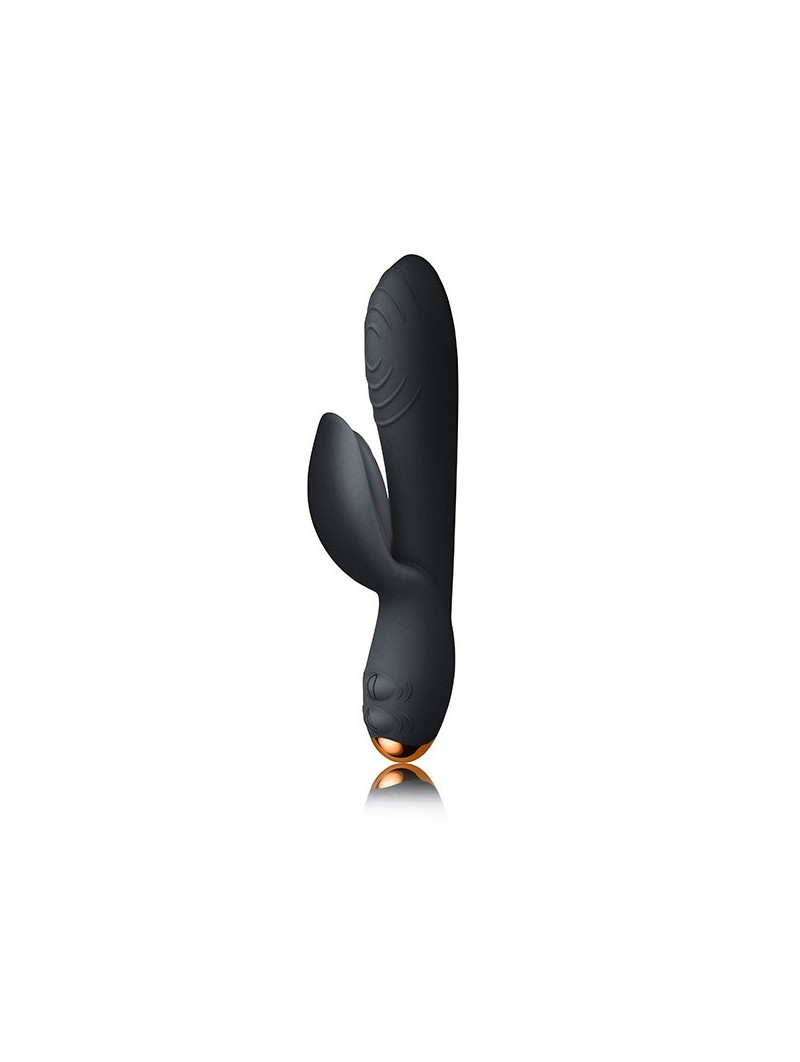 Luxury Black Velvet Soft Rechargeable Rabbit Vibrator