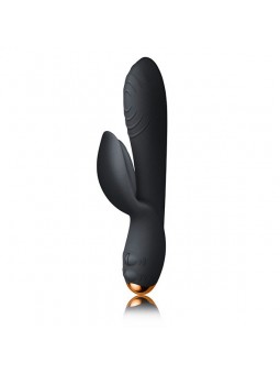 Luxury Black Velvet Soft Rechargeable Rabbit Vibrator