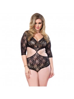Cut Out Floral Lace Teddy UK 16 to 18