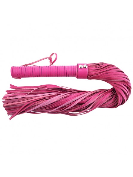 Large Pink Leather Flogger