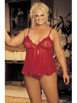 Hot Lingerie Sequin Baby doll (Plus Size)